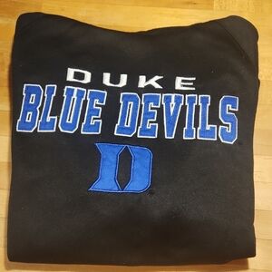 Colosseum Black and Blue Duke Sweatshirt. Men's Large
